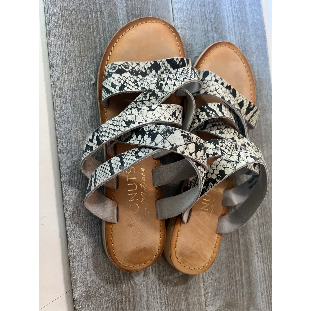 Coconuts‎ by Matisse Snake Print Sandals Strappy Slides Summer Shoes
